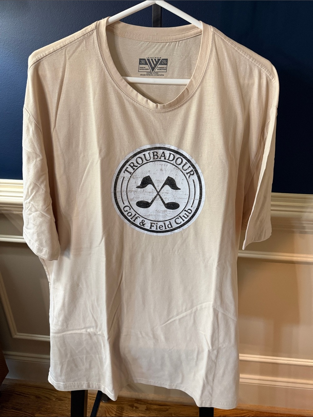 Troubadour Golf Men's Cream Short Sleeve Graphic Tee